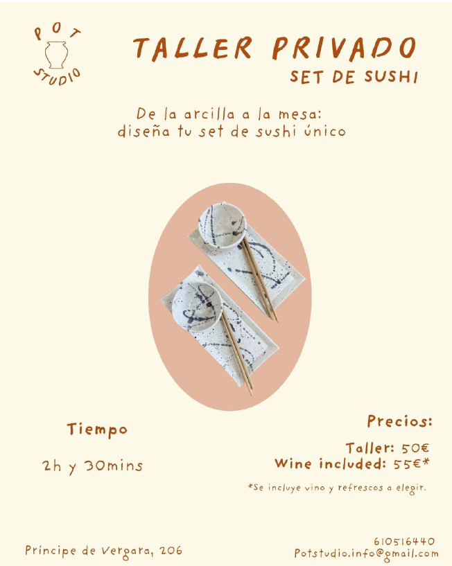 Taller Set sushi